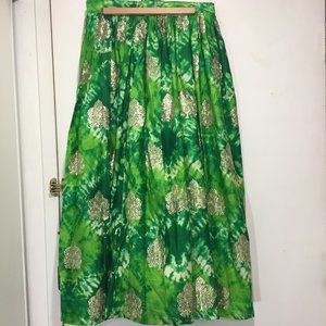 VINTAGE TIE DYE EMBROIDERED MAXI SKIRTS SIZE 34